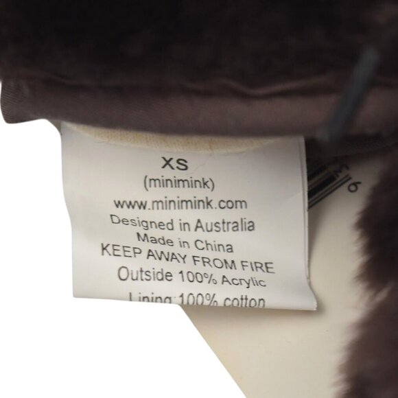 Minimink Faux Fur Baby Booties Chocolate Brown 3 months - Picture 4 of 4